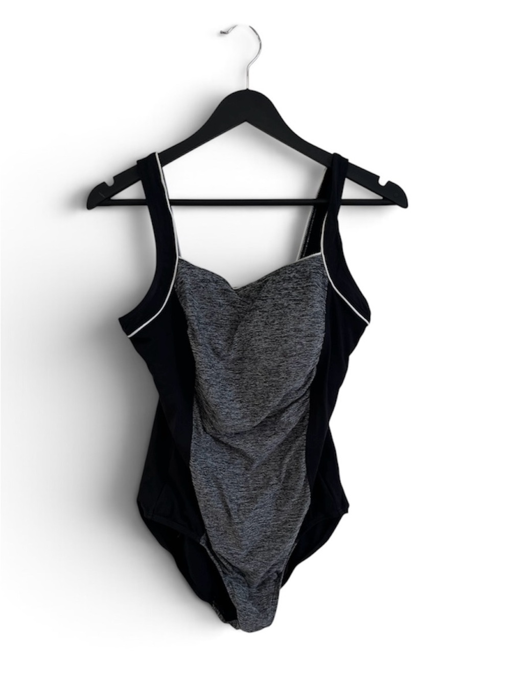 Speedo Black & Gray One-Piece Swimsuit
